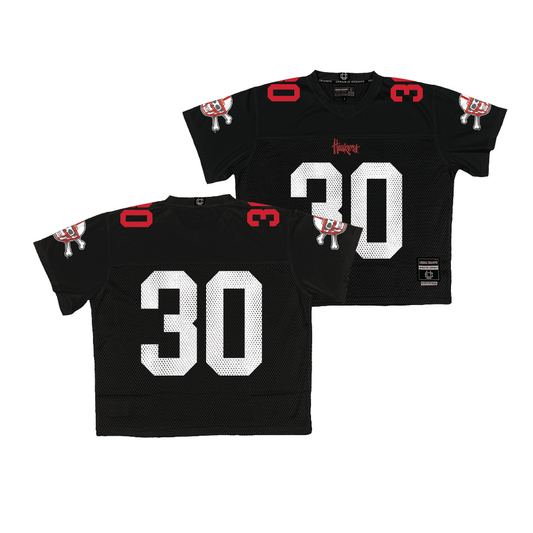 Nebraska Throwback Black Football Jersey - Tristan Alvano