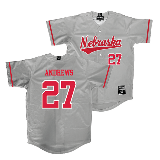 Nebraska Softball Grey Jersey - Brooke Andrews | #27
