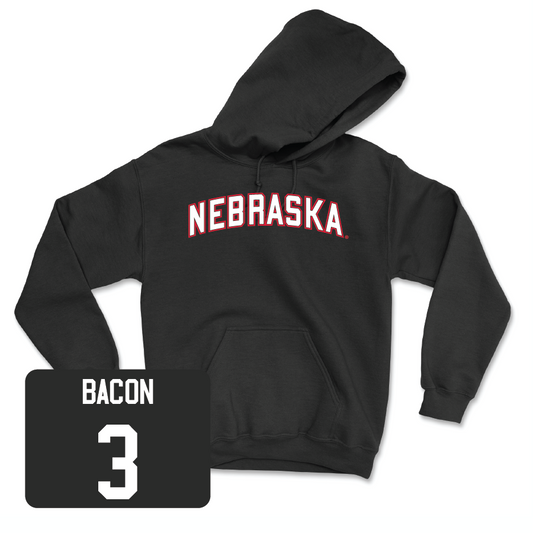 Softball Black Nebraska Hoodie - Bella Bacon