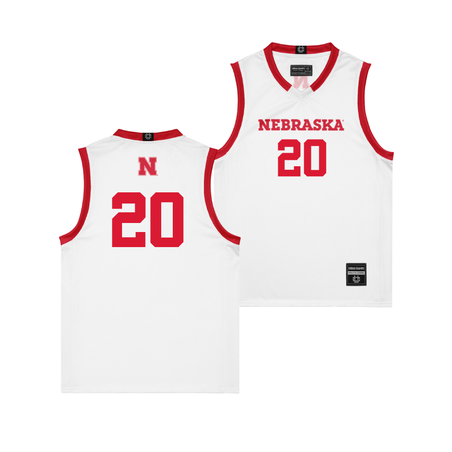 Nebraska Men's Basketball White Jersey - Justin Bolis