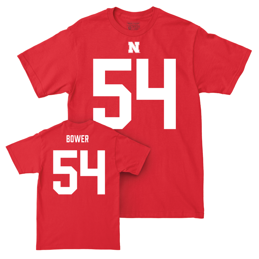 Nebraska Football Red Shirsey Tee - Jacob Bower | #54