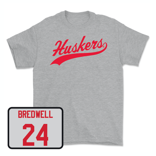 Sport Grey Softball Script Tee - Ava Bredwell