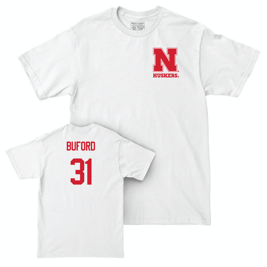 Football White Comfort Colors Tee  - Mario Buford