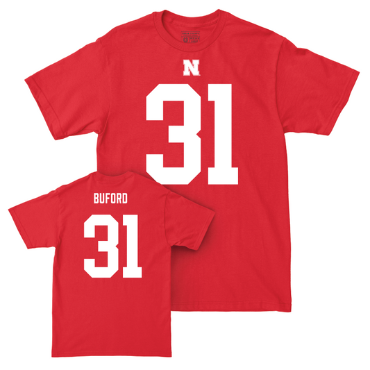 Nebraska Football Red Shirsey Tee  - Mario Buford