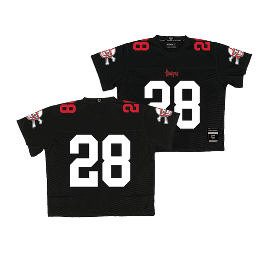 Nebraska Throwback Black Football Jersey - Caleb Benning