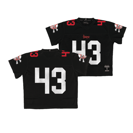 Nebraska Throwback Black Football Jersey - Michael Booker III