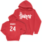 Red Football Huskers Hoodie - Derek Branch