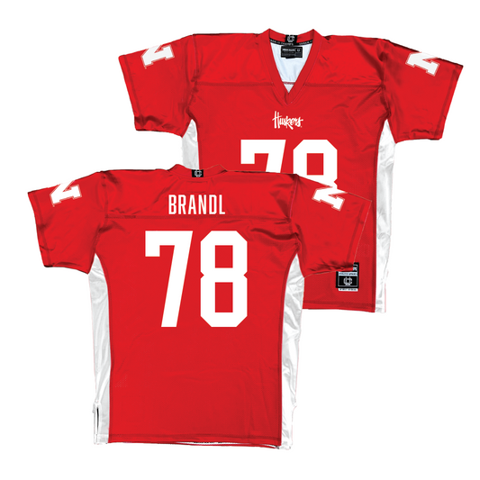 Red Nebraska Football Jersey - Jacob Brandl