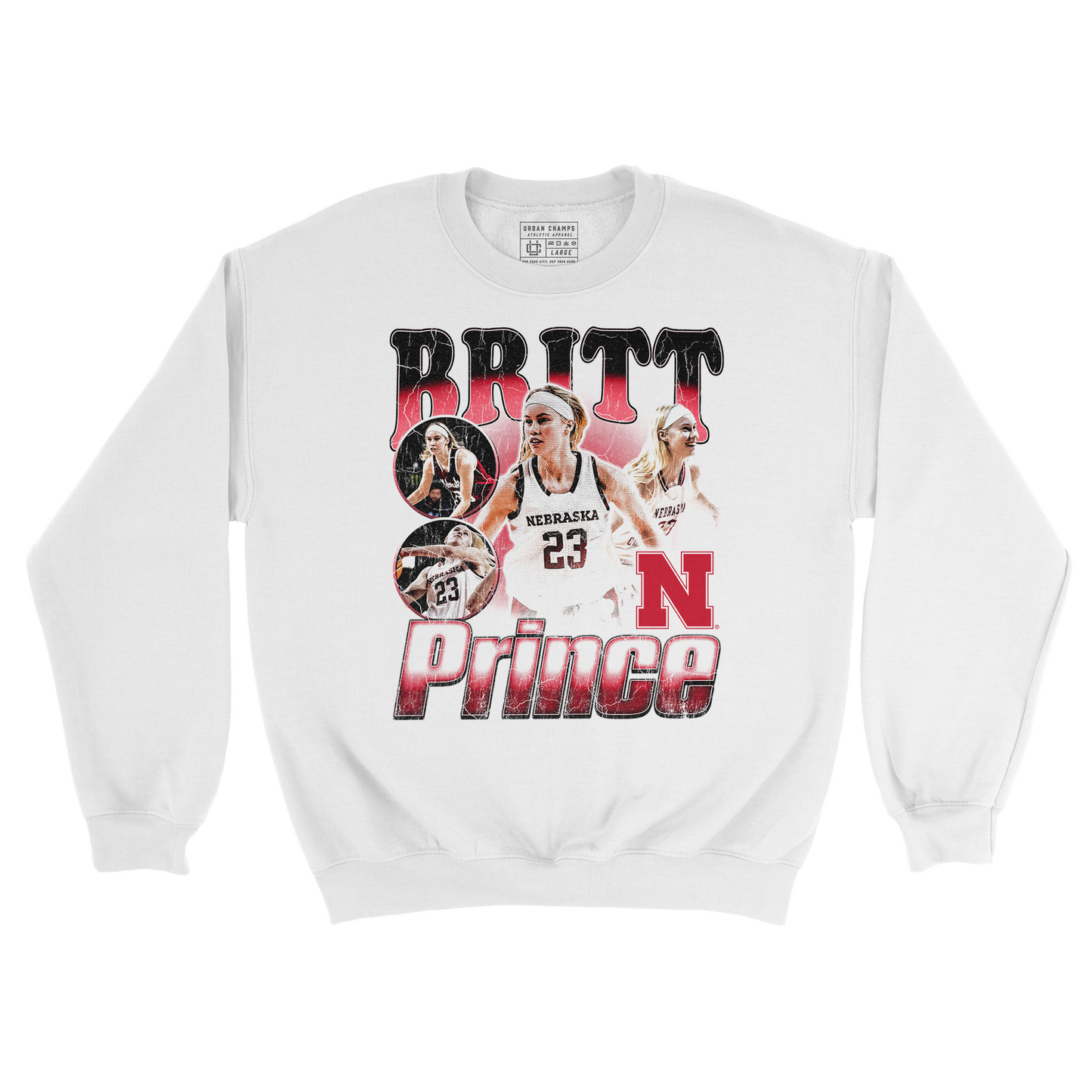 EXCLUSIVE RELEASE: Britt Prince 90s Retro White Crew