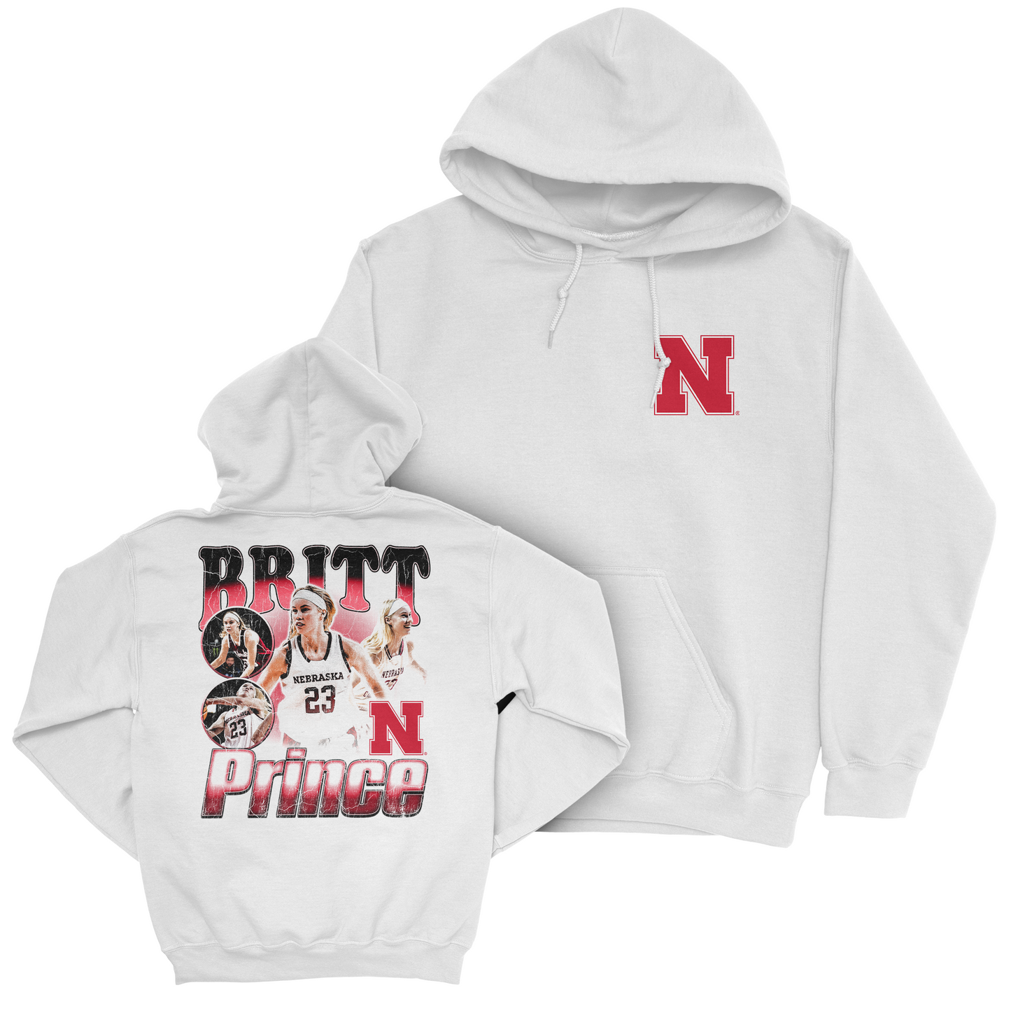 EXCLUSIVE RELEASE: Britt Prince 90s Retro White Hoodie