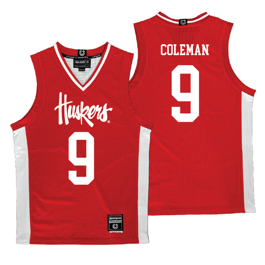 Nebraska Men's Basketball Red Jersey - Jarron Coleman | #9