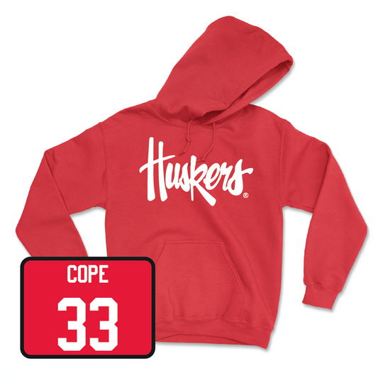 Red Softball Huskers Hoodie - Emmerson Cope