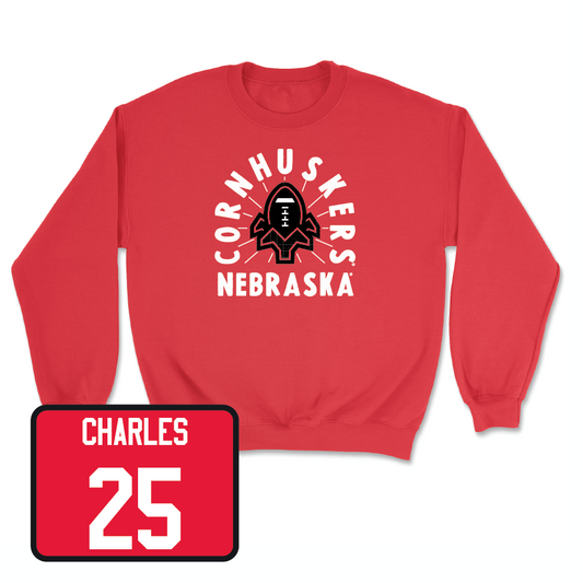 Red Football Cornhuskers Crew - Jeremiah Charles