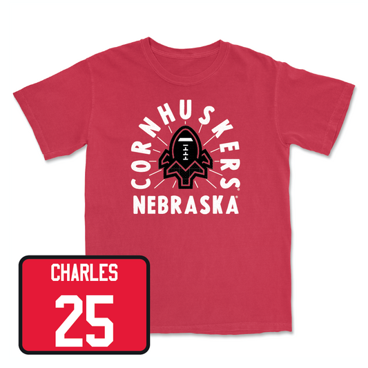 Red Football Cornhuskers Tee - Jeremiah Charles