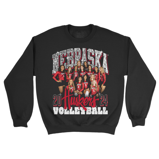 EXCLUSIVE RELEASE: Nebraska Women's Volleyball 2024 Team Crew - Black