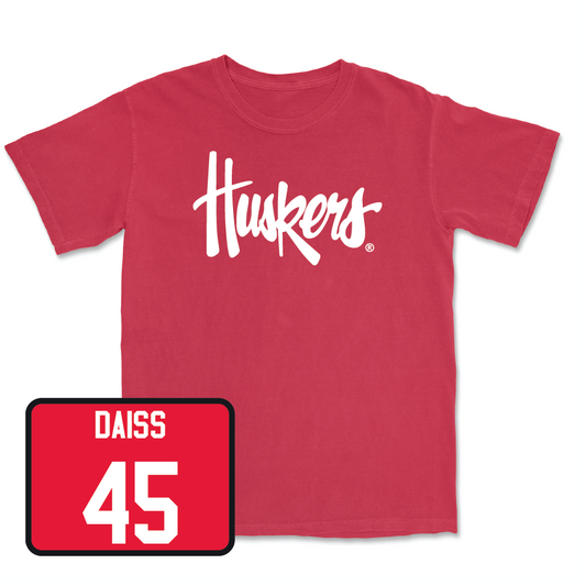 Red Baseball Huskers Tee - Casey Daiss