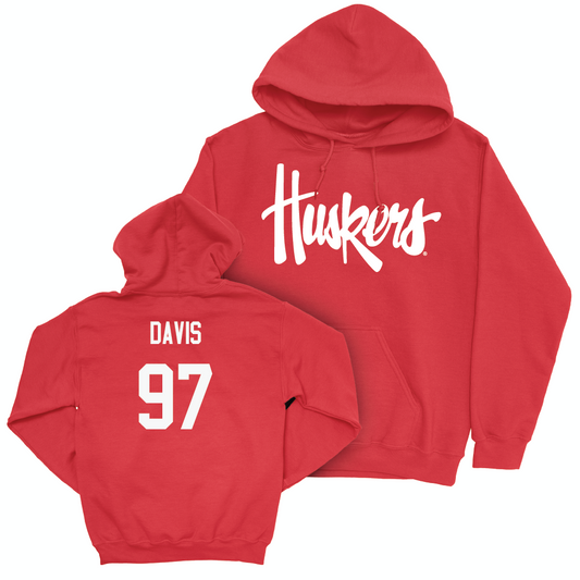 Red Football Huskers Hoodie  - Keona Davis