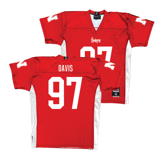 Red Nebraska Football Jersey  - Keona Davis