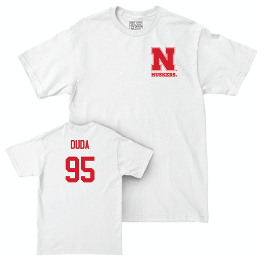 Football White Comfort Colors Tee  - Ethan Duda