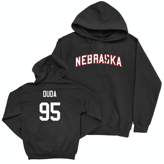 Football Black Nebraska Hoodie  - Ethan Duda