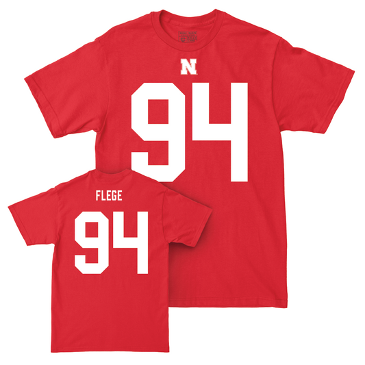 Nebraska Football Red Shirsey Tee  - Aidan Flege