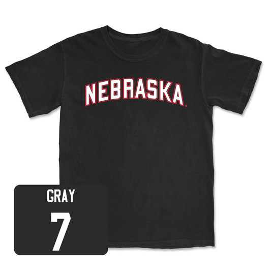 Softball Black Nebraska Tee  - Sydney Gray