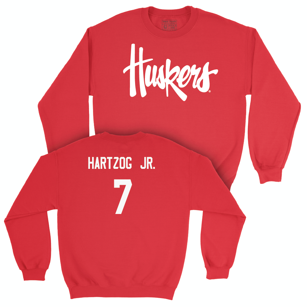 Red Football Huskers Crew - Malcolm Hartzog Jr | #7