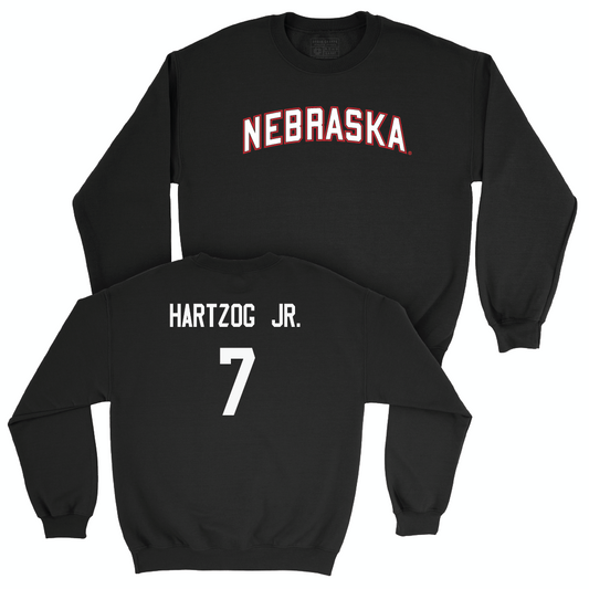 Football Black Nebraska Crew - Malcolm Hartzog Jr | #7