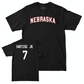 Football Black Nebraska Tee - Malcolm Hartzog Jr | #7