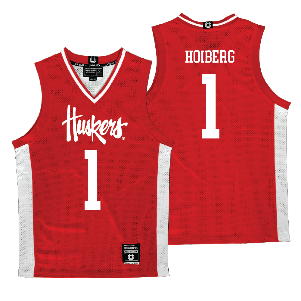 Nebraska Men's Basketball Red Jersey - Samuel Hoiberg | #1