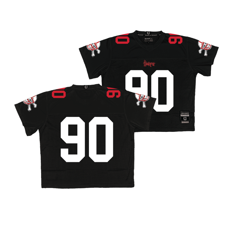 Nebraska Throwback Black Football Jersey - John Hohl