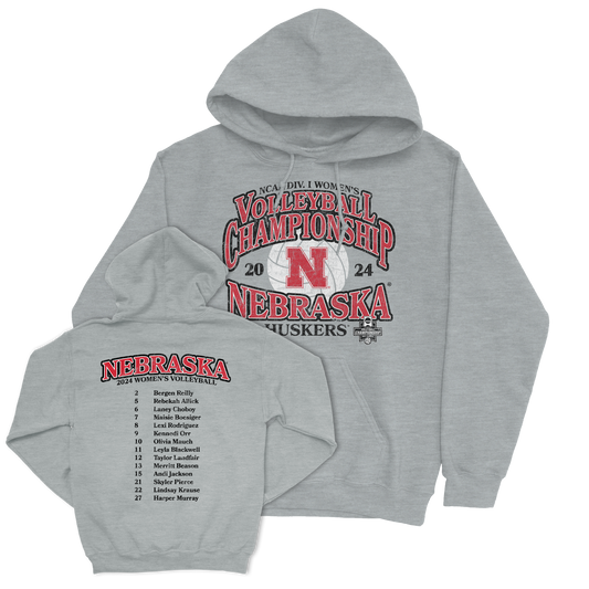 Nebraska Women's Volleyball 2024 Championship Weekend Sport Grey Hoodie