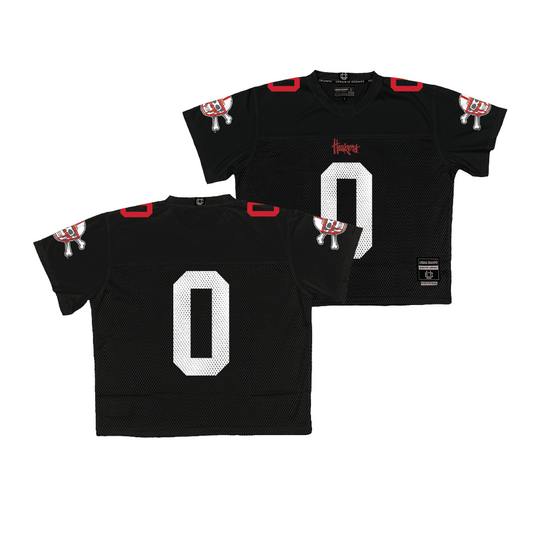 Nebraska Throwback Black Football Jersey - Nash Hutmacher