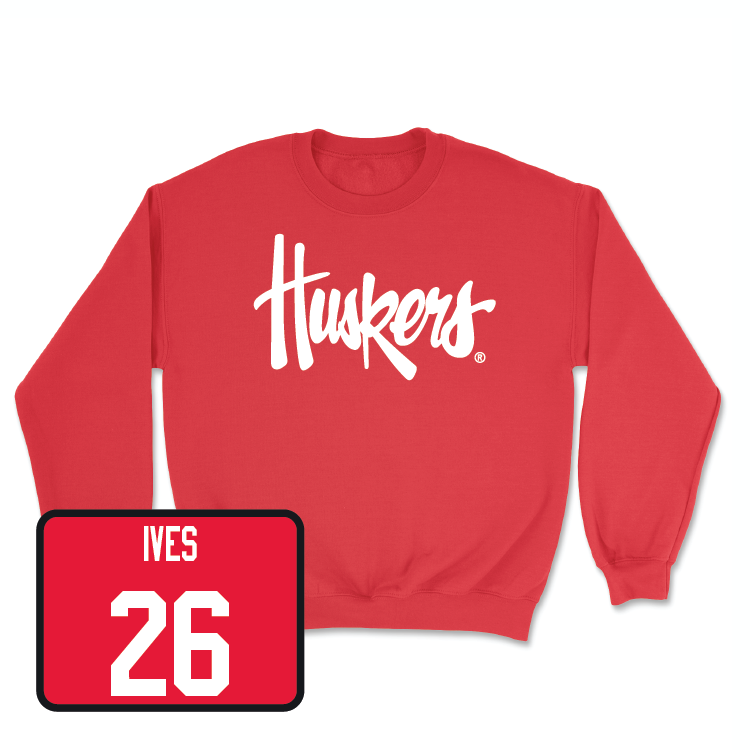 Red Football Huskers Crew - Kwinten Ives