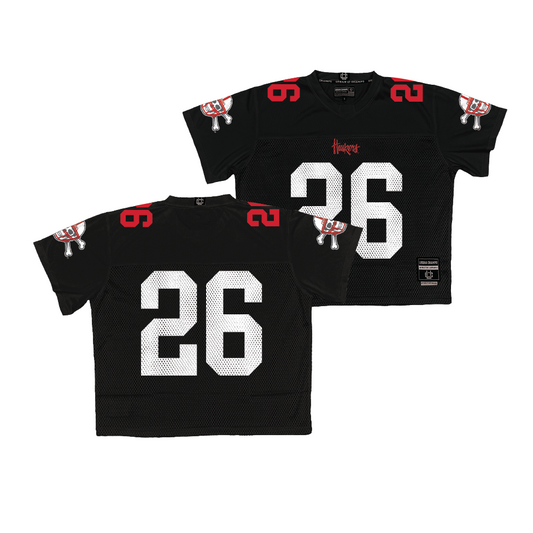 Nebraska Throwback Black Football Jersey - Kwinten Ives