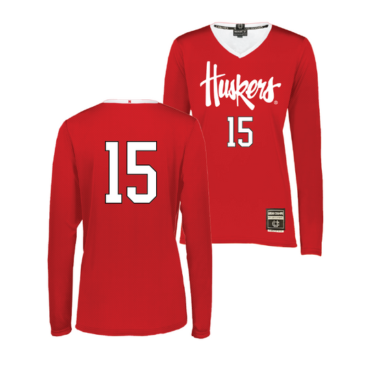 Red Nebraska Women's Volleyball Jersey - Andi Jackson