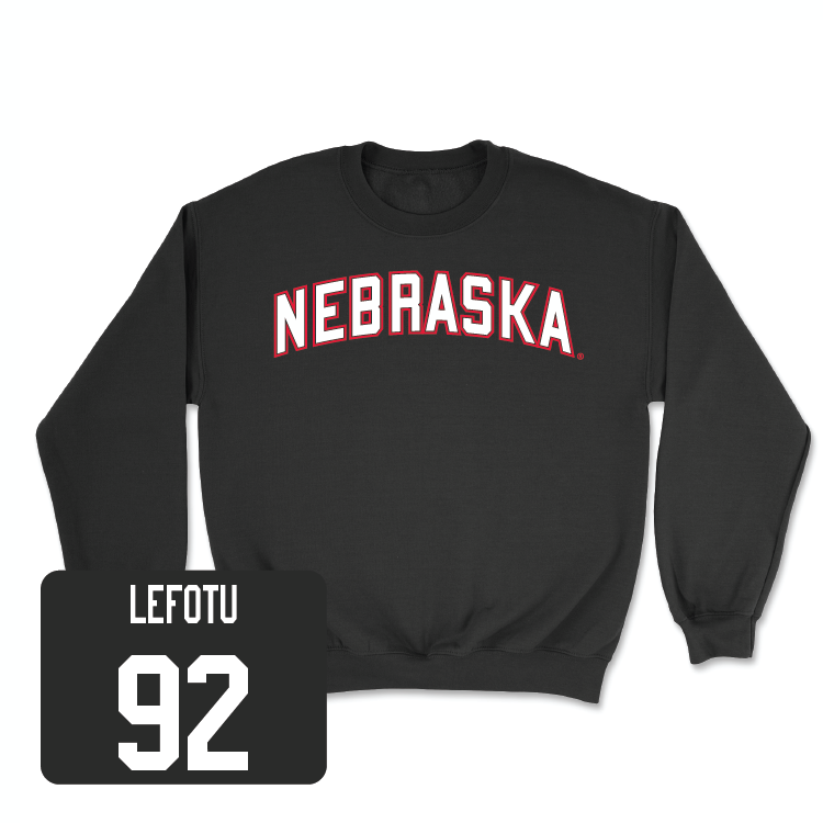 Football Black Nebraska Crew - Sua Lefotu