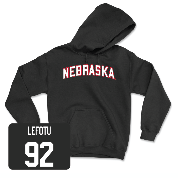 Football Black Nebraska Hoodie - Sua Lefotu