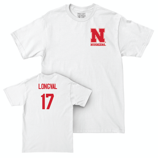 Football White Comfort Colors Tee  - Luke Longval