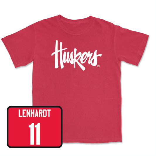 Red Football Huskers Tee  - Cameron Lenhardt