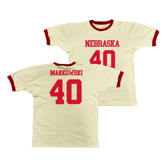 Nebraska Retro Ringer Tee - Alexis Markowski | #40