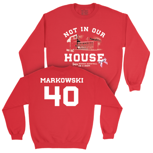 Women's Basketball Not In Our House Red Crew - Alexis Markowski | #40