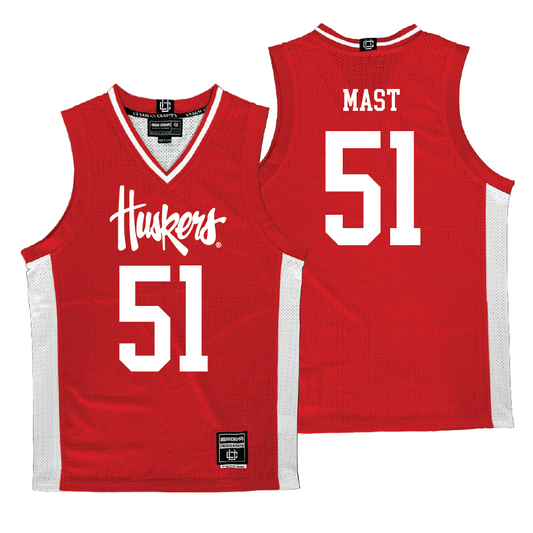 Nebraska Men's Basketball Red Jersey - Rienk Mast | #51