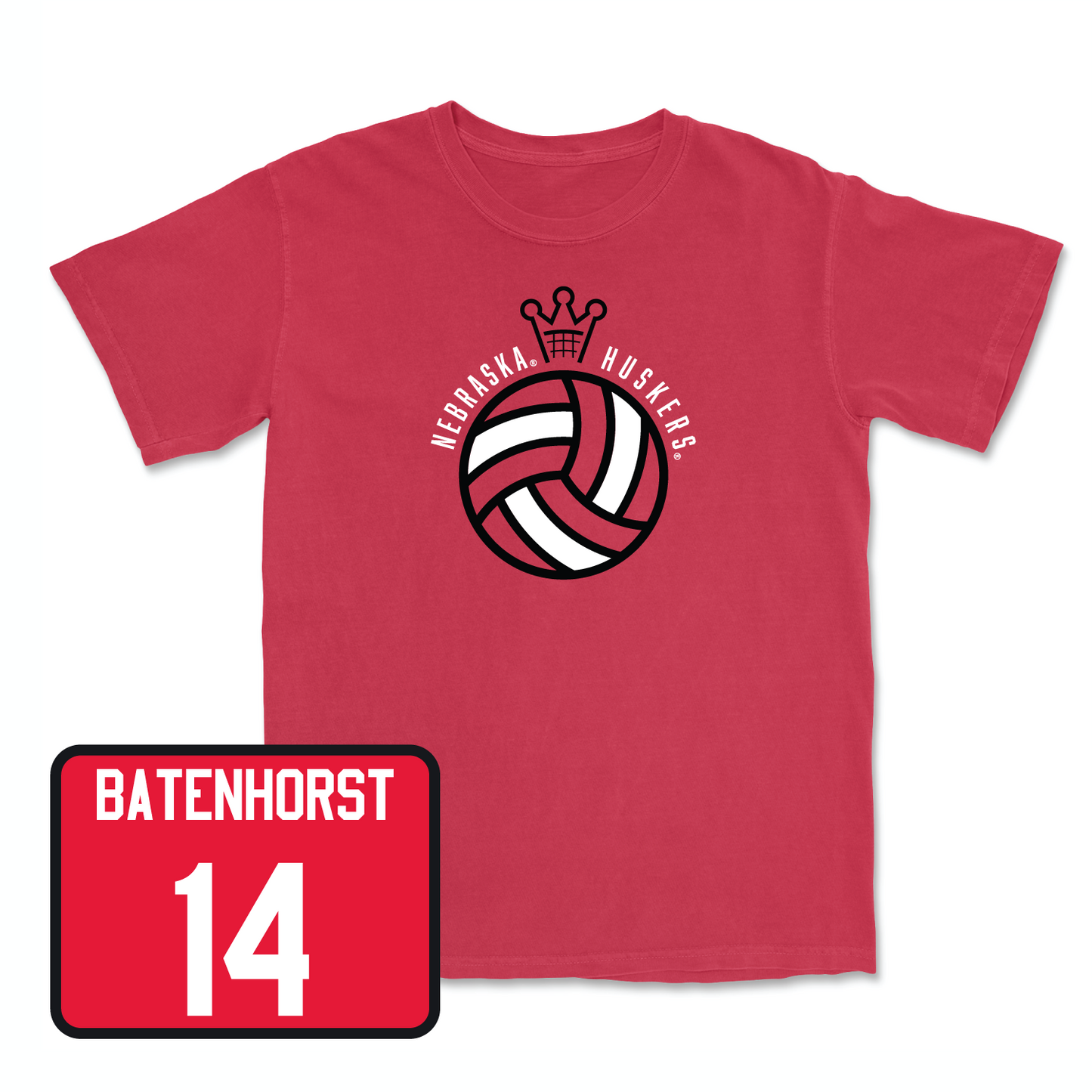 Red Women's Volleyball Crown Tee 2X-Large / Allysa Batenhorst | #14