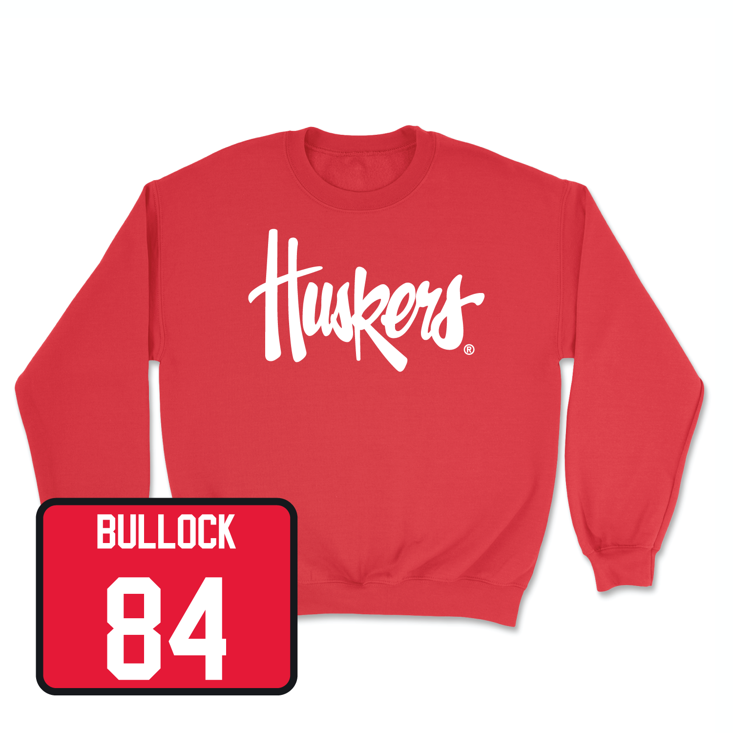 Red Football Huskers Crew 7 Youth Large / Alex Bullock | #84