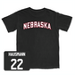 Black Football Nebraska Tee 3 Small / Ashton Hausmann | #22