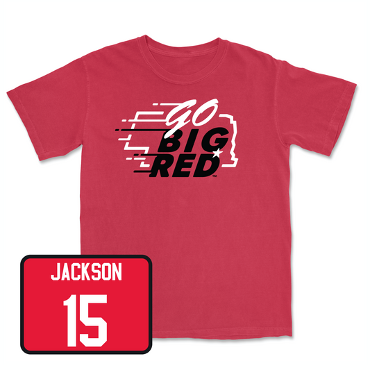Red Women's Volleyball GBR Tee Youth Small / Andi Jackson | #15