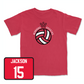 Red Women's Volleyball Crown Tee Small / Andi Jackson | #15