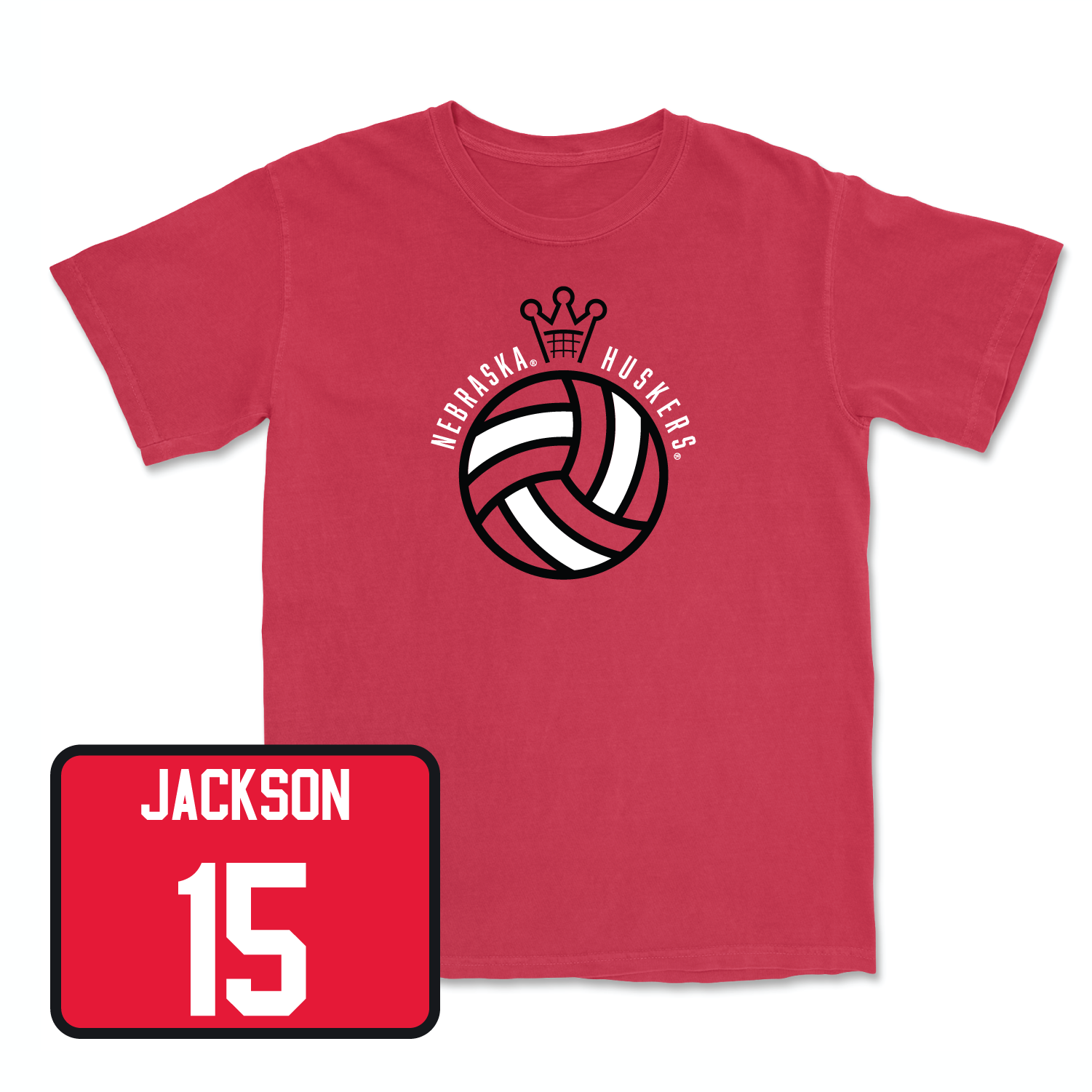 Red Women's Volleyball Crown Tee Large / Andi Jackson | #15