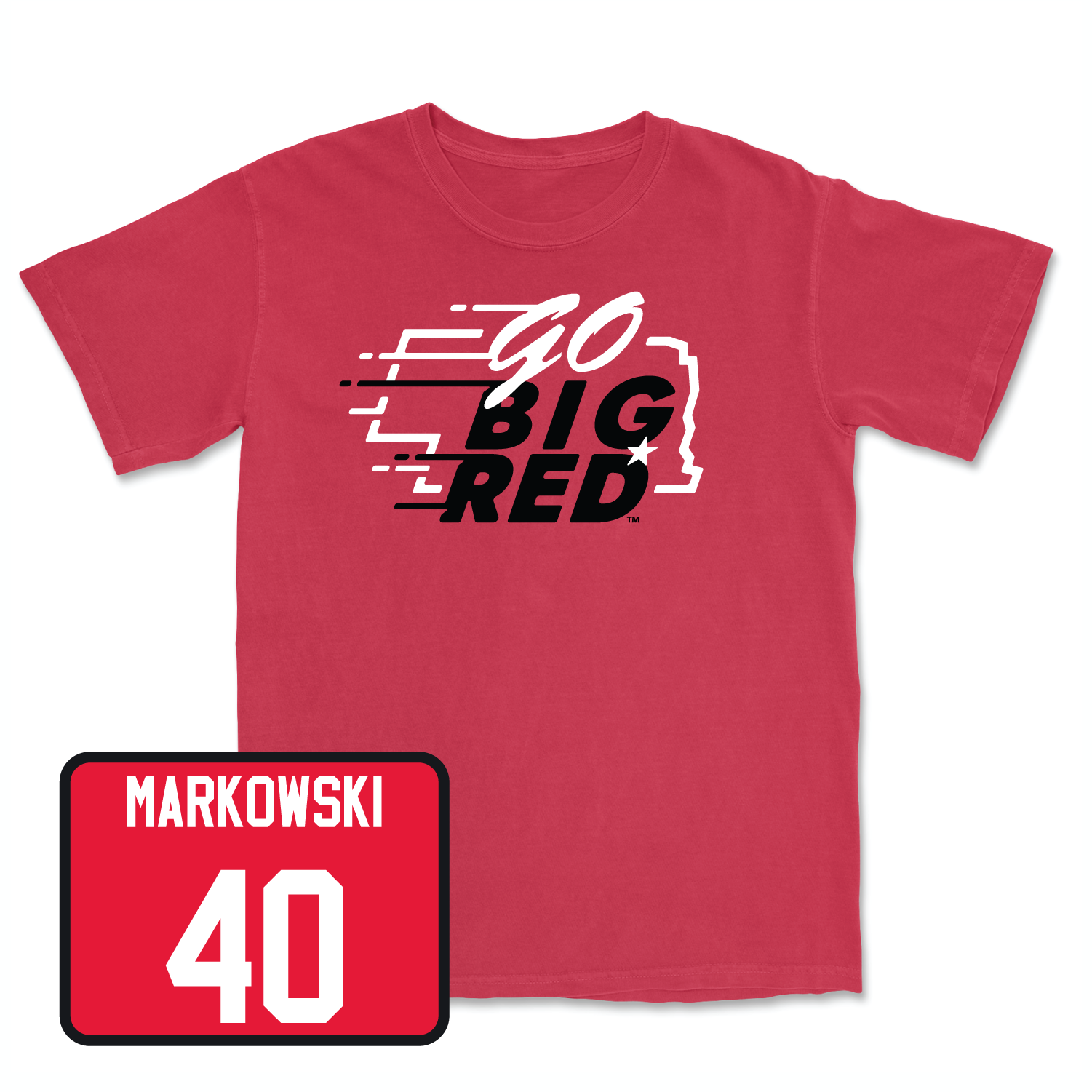Red Women's Basketball GBR Tee Small / Alexis Markowski | #40
